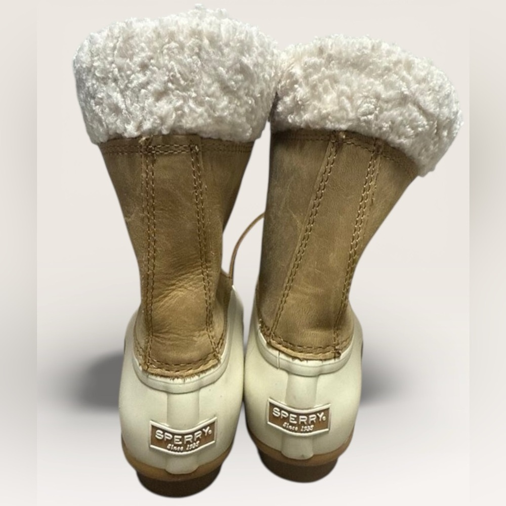 Sperry Saltwater Duck Boots Faux Fur Lined Waterproof Boots - Picture 5 of 6